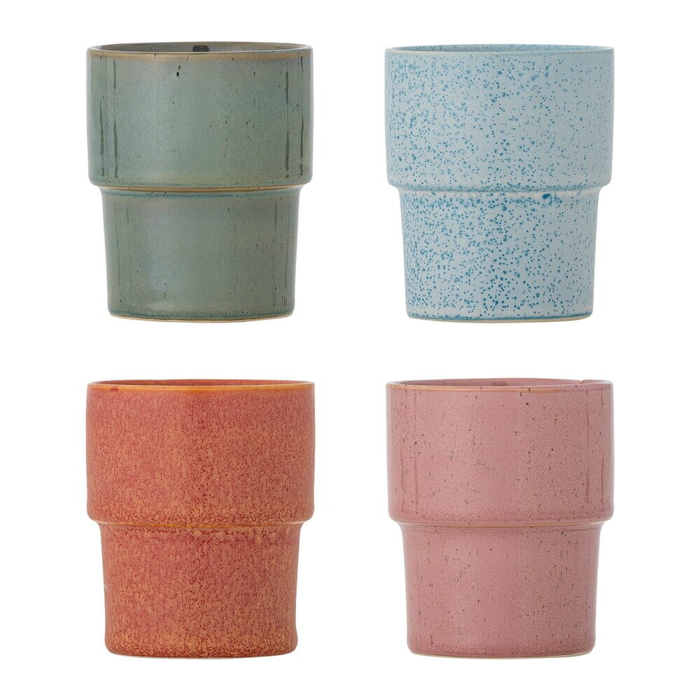 Šálky v sadě 4 ks na espresso z kameniny 150 ml Ewan – Bloomingville