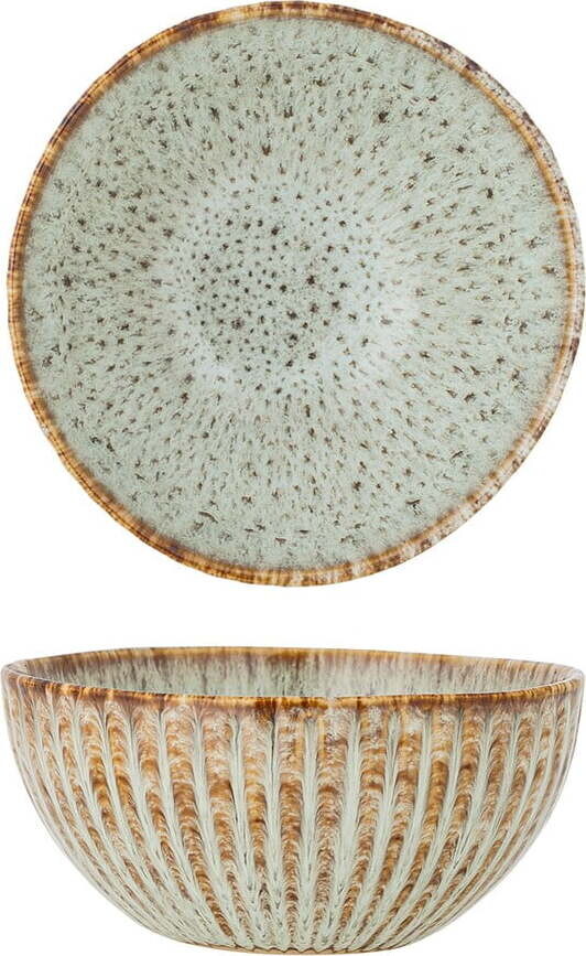 Modrá/béžová servírovací/na ovoce miska z kameniny 200 ml Fleur – Bloomingville