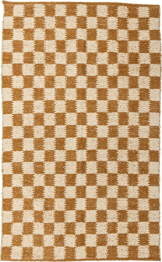 Béžový/jantarový bavlněný koberec 140x200 cm Chola – Bloomingville