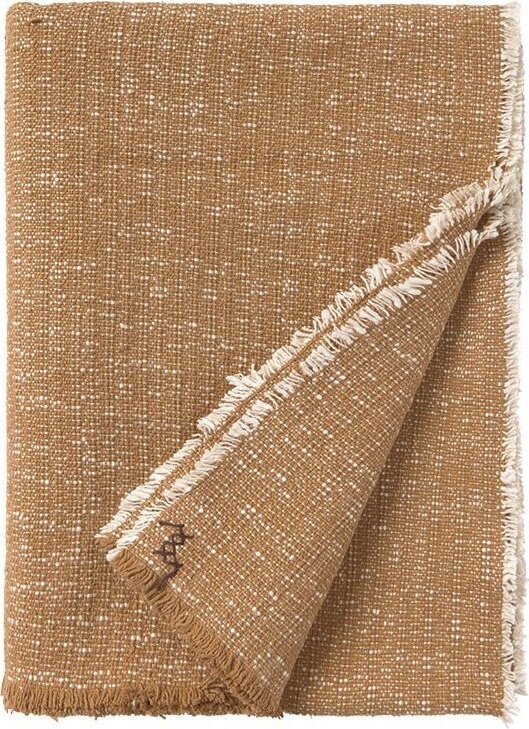 Okrově žlutá bavlněná deka 130x180 cm Handloom – Lorena Canals