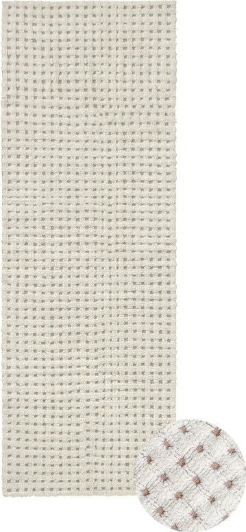 Slonovinový pratelný/ručně tkaný vlněný běhoun 80x230 cm Unexpected Wool – Lorena Canals