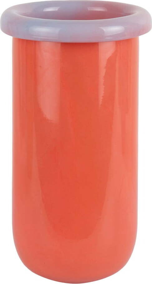 Oranžová skleněná váza (výška 25 cm) Plegado – PT LIVING