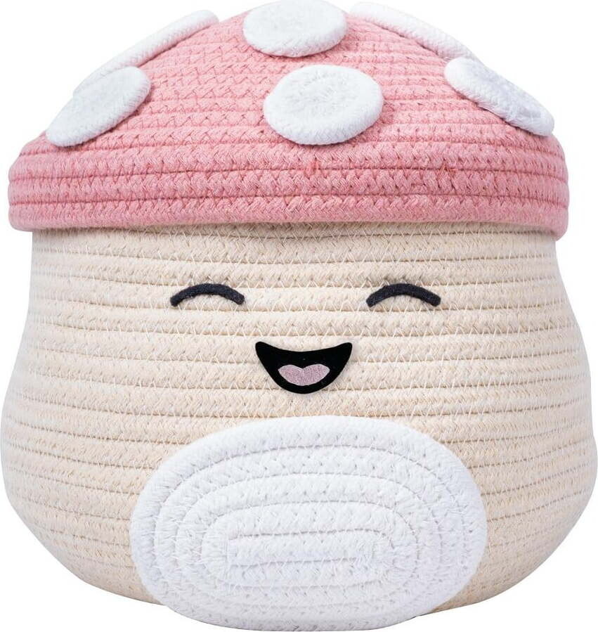 Béžový látkový dětský koš na hračky ø 23x22 cm Fizz Malcolm – SQUISHMALLOWS