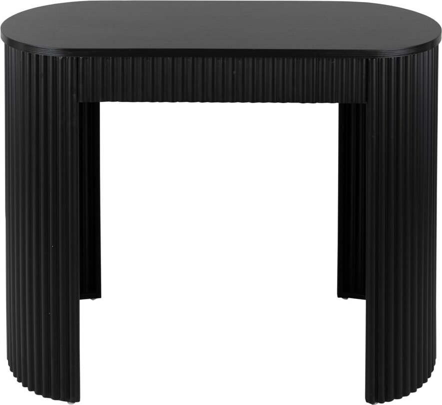 Černý kovový konzolový stolek 40x100 cm Estriado – Leitmotiv