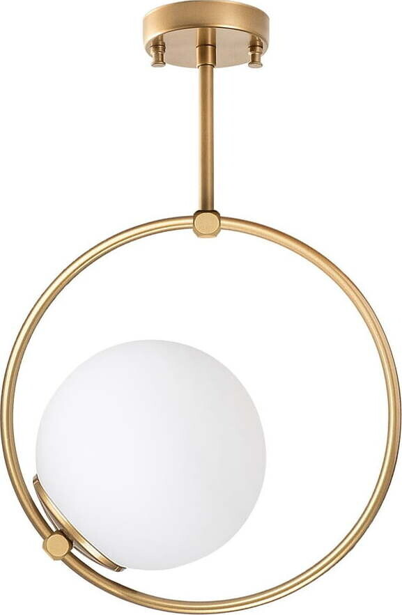Stropní svítidlo ve zlaté barvě se skleněným stínidlem 39x26 cm Dolunay – Opviq lights