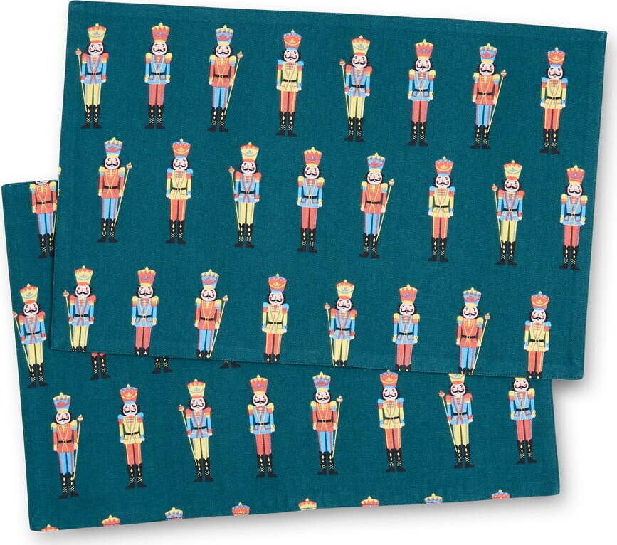 Bavlněná prostírání v sadě 4 ks s vánočním motivem 30x46 cm Nutcracker – Catherine Lansfield