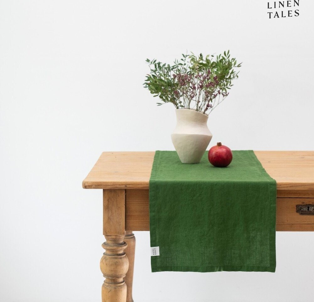 Lněný běhoun na stůl 40x200 cm True Green – Linen Tales