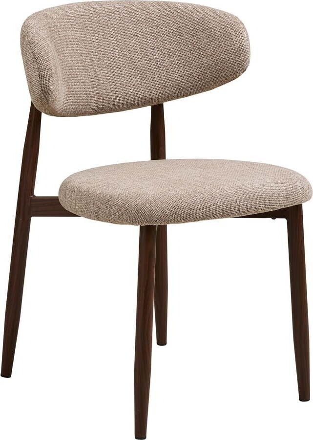 Béžová/tmavě hnědá čalouněná jídelní židle Levanto – House Nordic