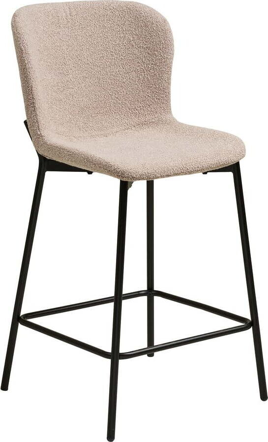 Béžová čalouněná barová židle (výška sedáku 65 cm) Maceda – House Nordic