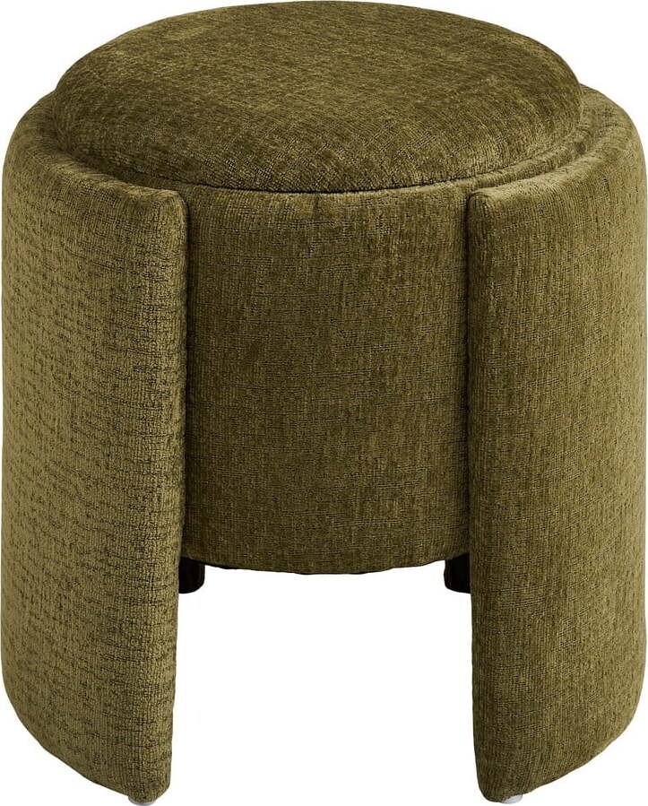 Khaki žinylkový taburet Walsdorf – House Nordic