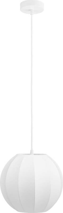Bílé závěsné svítidlo s textilním stínidlem ø 25 cm Coventry – House Nordic