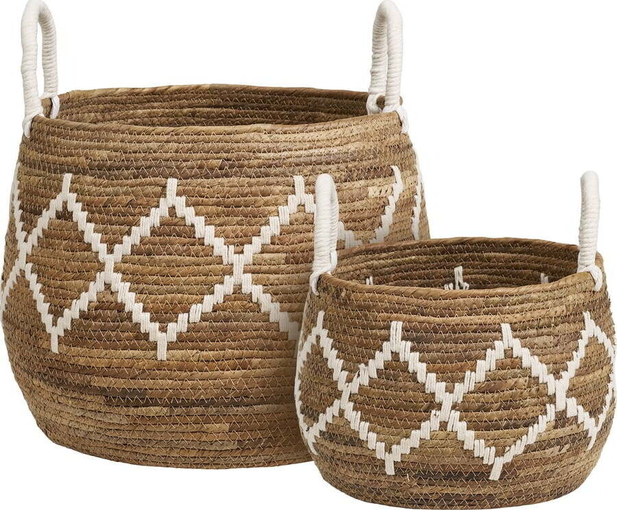 Košíky v sadě 2 ks z proutí ø 41x32 cm Altea – House Nordic