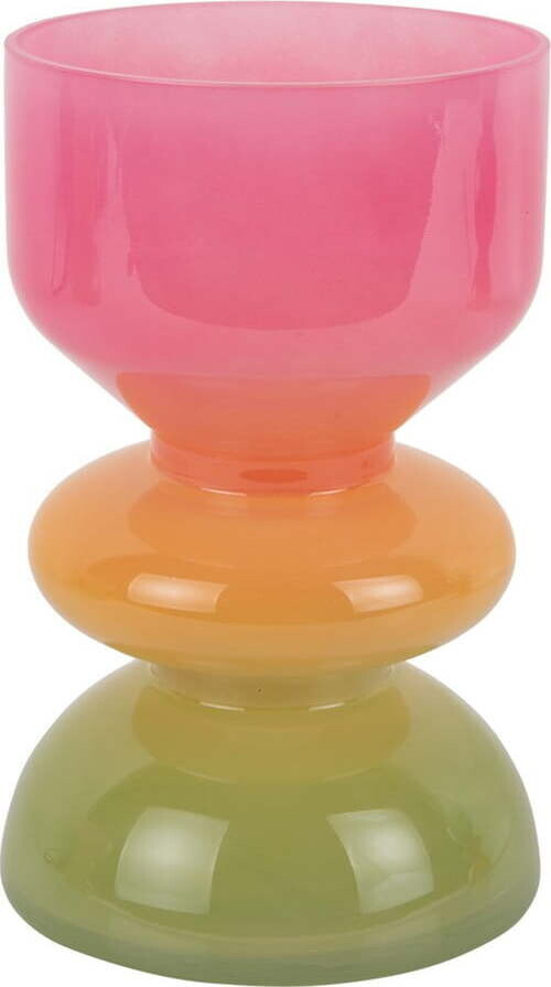 Oranžová/růžová skleněná váza (výška 20,5 cm) Funky Vibes – PT LIVING
