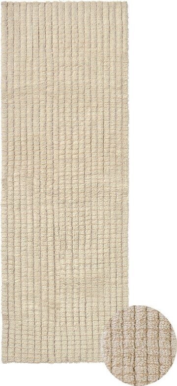 Béžový pratelný/ručně tkaný vlněný běhoun 80x230 cm Unexpected Wool – Lorena Canals