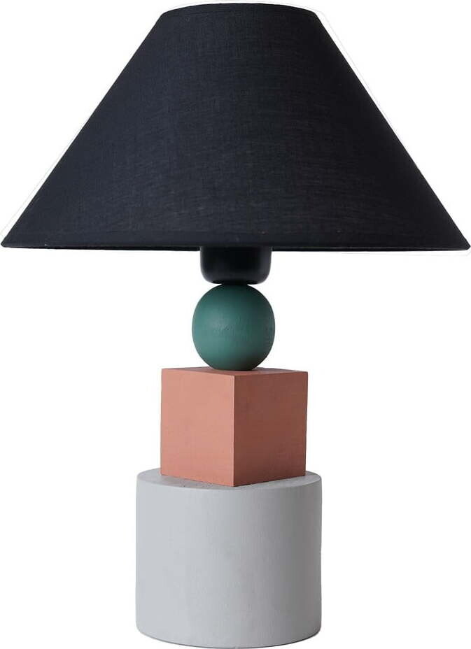 Černá stolní lampa s kovovým stínidlem (výška 40 cm) Rila – Opviq lights