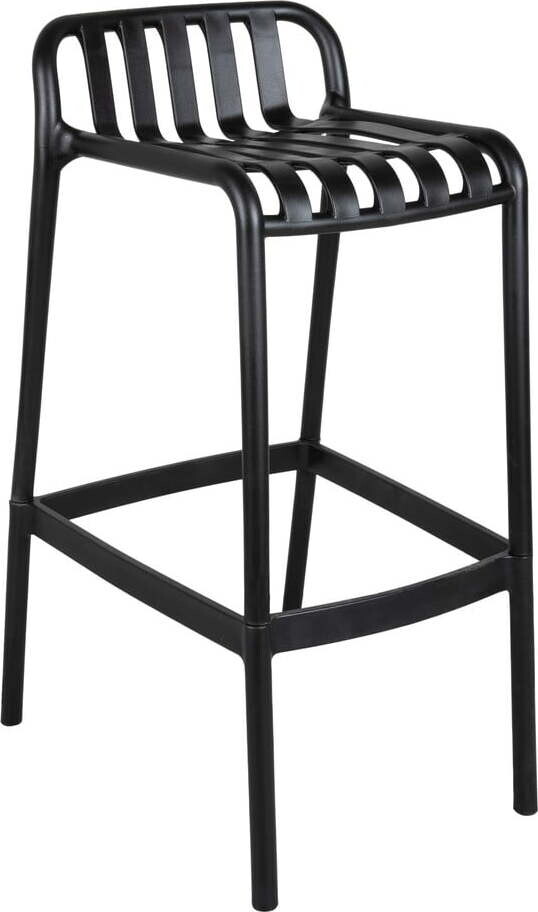 Černá plastová barová židle (výška sedáku 76 cm) Chanza – Leitmotiv