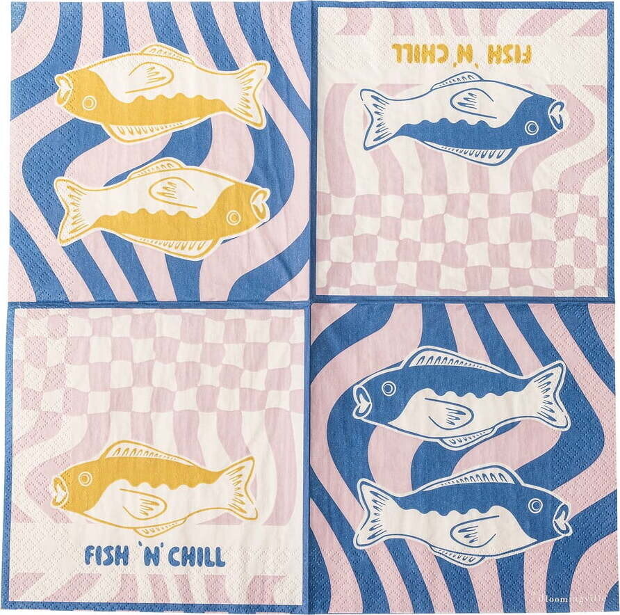 Papírové ubrousky v sadě 20 ks 33x33 cm Remy – Bloomingville