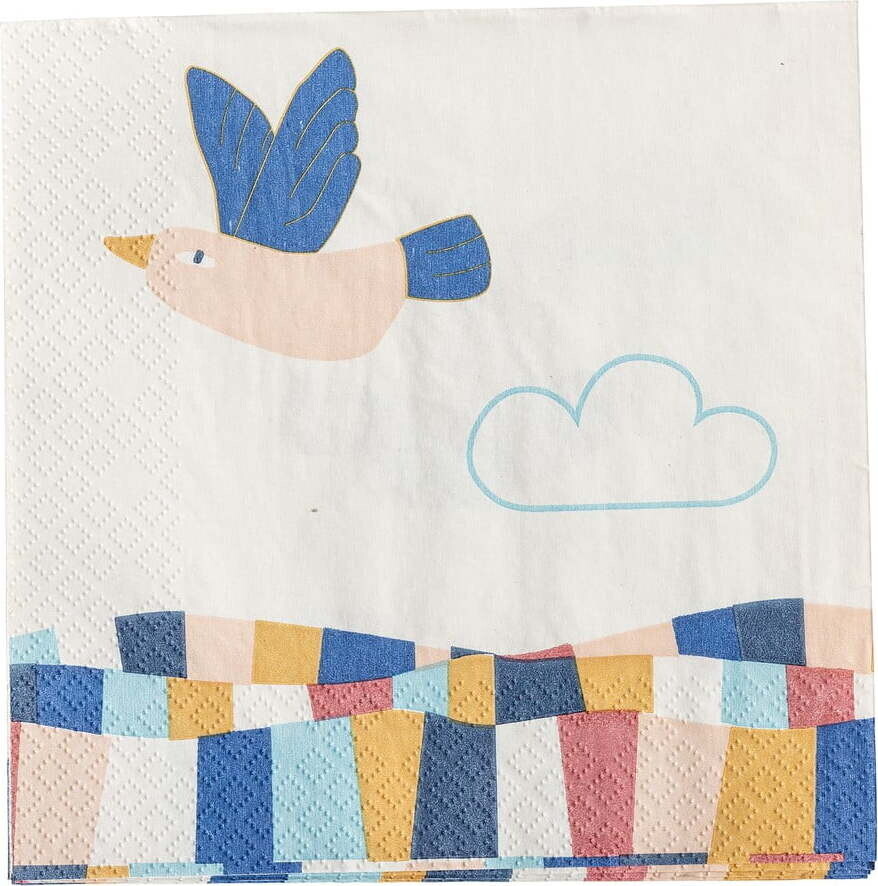 Papírové ubrousky v sadě 20 ks 33x33 cm Colorine – Bloomingville Mini