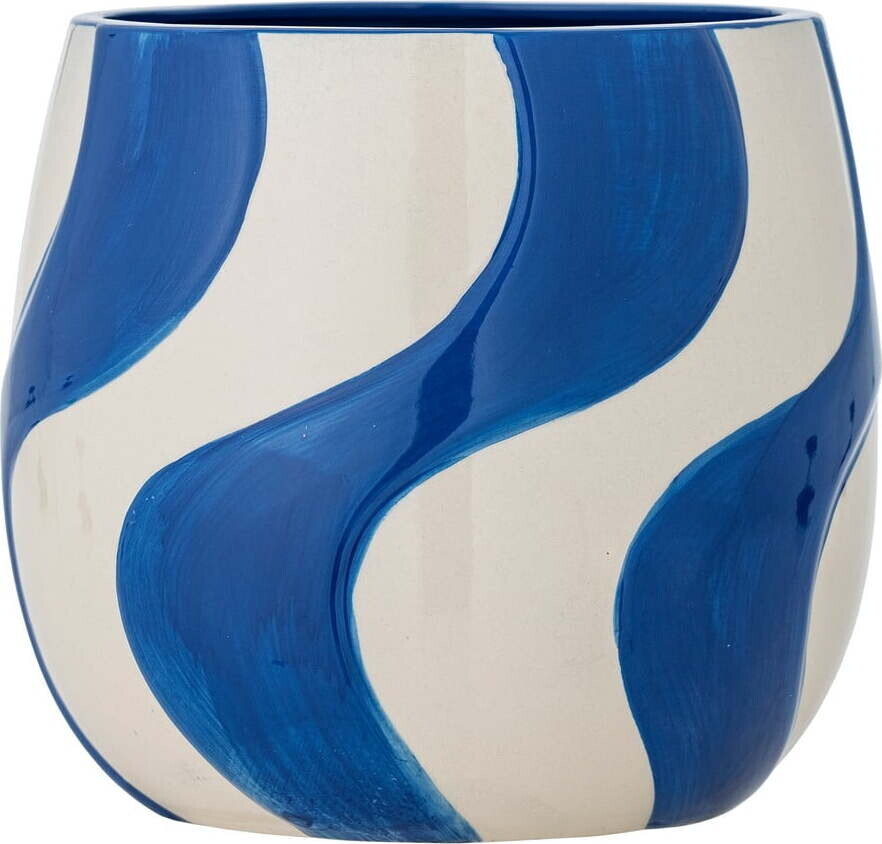 Kameninový ručně malovaný obal na květináč ø 20,5 cm Romy – Bloomingville