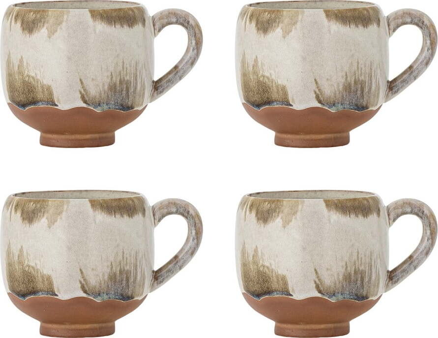 Šálky v sadě 4 ks na cappuccino z kameniny 200 ml Jade – Bloomingville