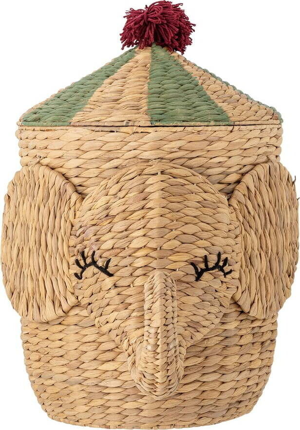 Dětský koš na hračky z vodního hyacintu v přírodní barvě ø 35x50 cm Bobo – Bloomingville Mini