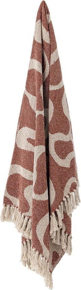 Hnědá deka z recyklované bavlny 130x160 cm Salobre – Bloomingville