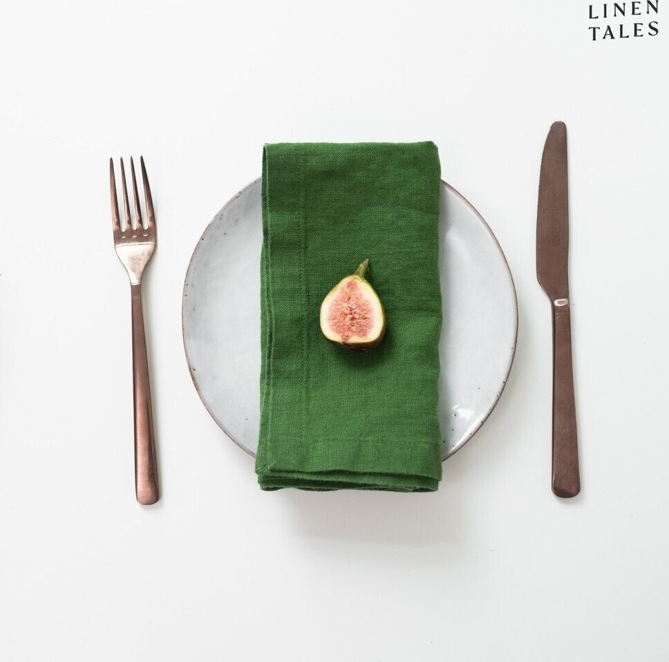 Lněné ubrousky v sadě 2 ks 40x40 cm True Green – Linen Tales