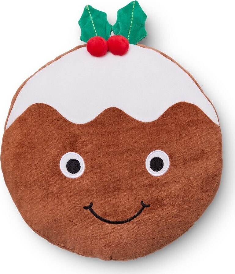 Plyšový dekorační polštář s vánočním motivem 35x35 cm Christmas Pudding – Catherine Lansfield