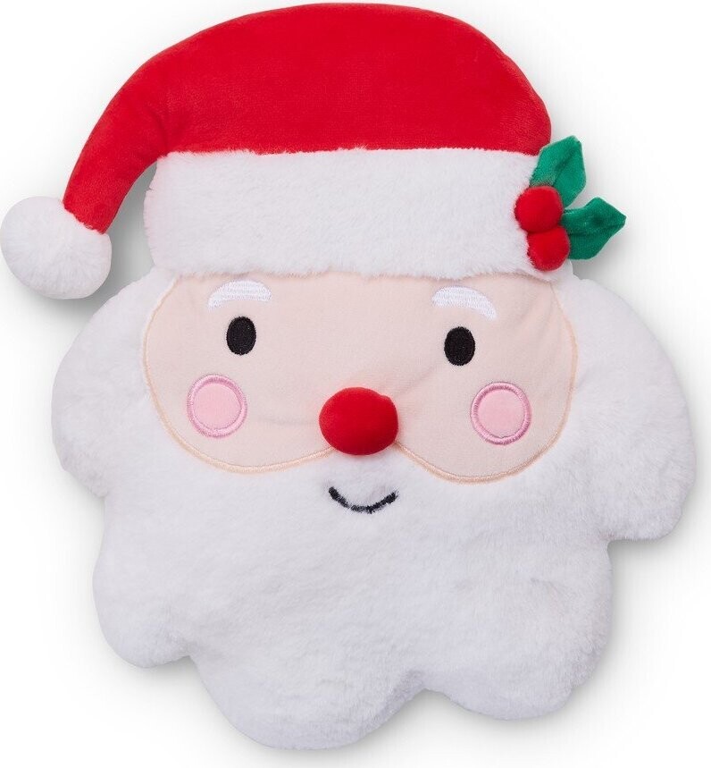 Plyšový dekorační polštář s vánočním motivem 38x32 cm Christmas Santa – Catherine Lansfield