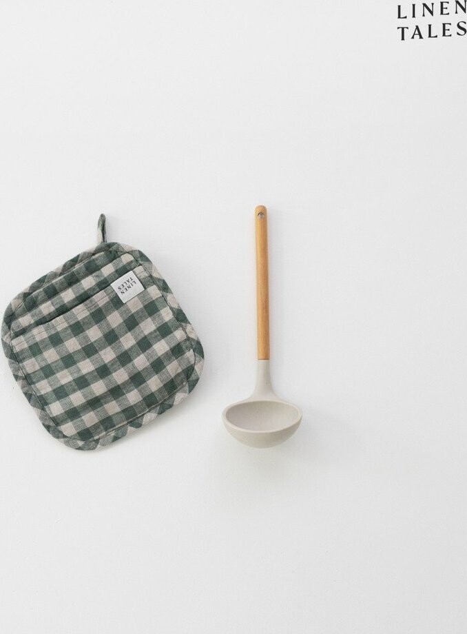 Lněná chňapka Forest Green Gingham – Linen Tales