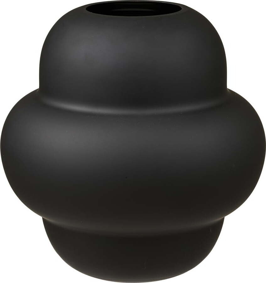 Černá skleněná váza (výška 20 cm) Vera – House Nordic