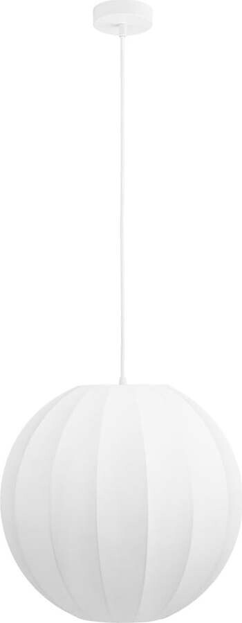 Bílé závěsné svítidlo s textilním stínidlem ø 40 cm Coventry – House Nordic
