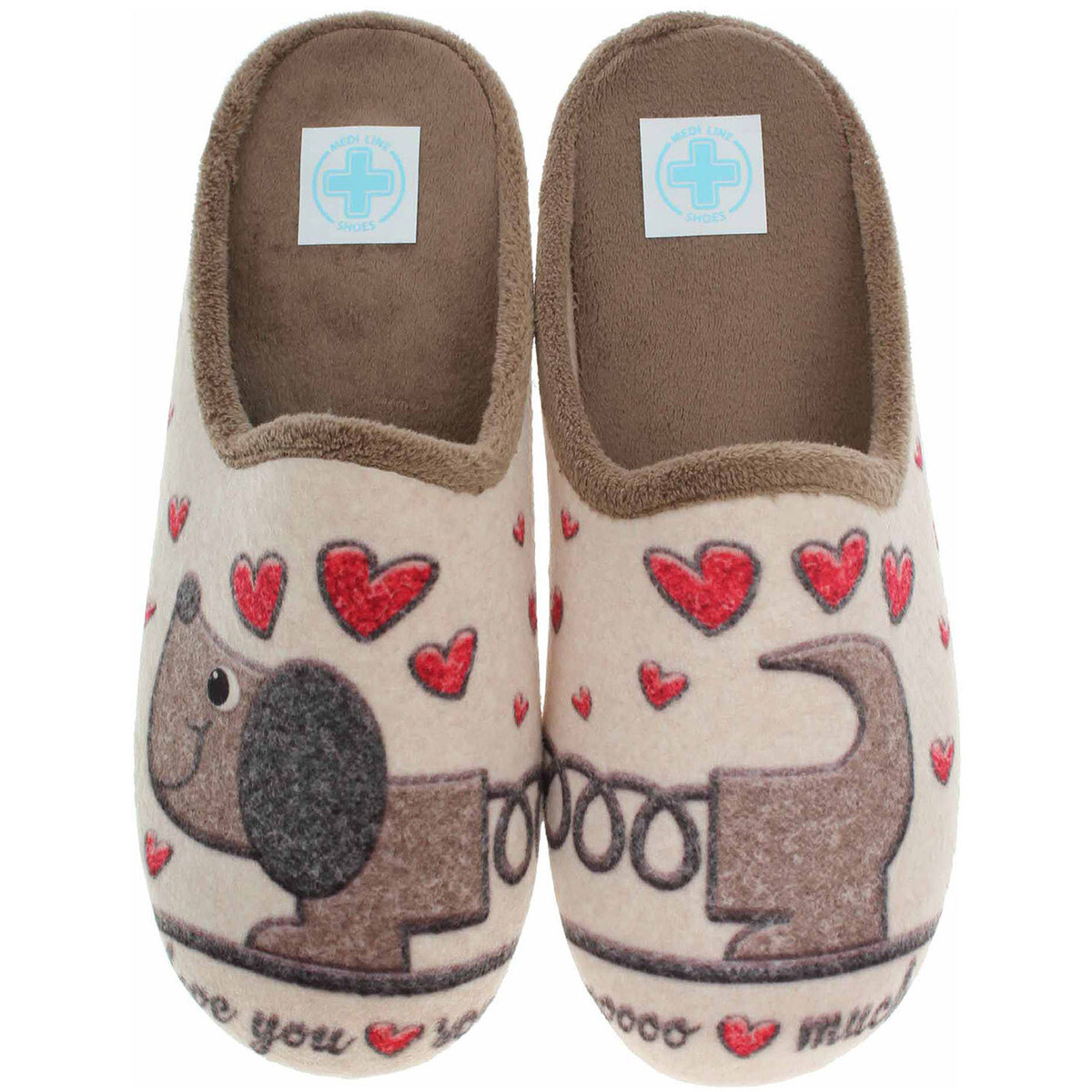 Medi Line  Dámské domácí pantofle  5126-023 taupe  Béžová