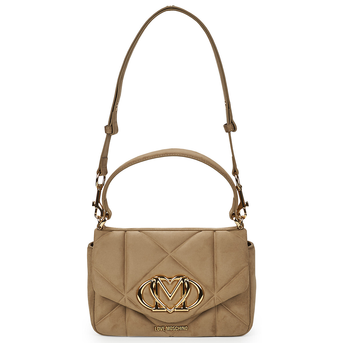 Love Moschino  EMBOSSED Q SUEDE  Béžová