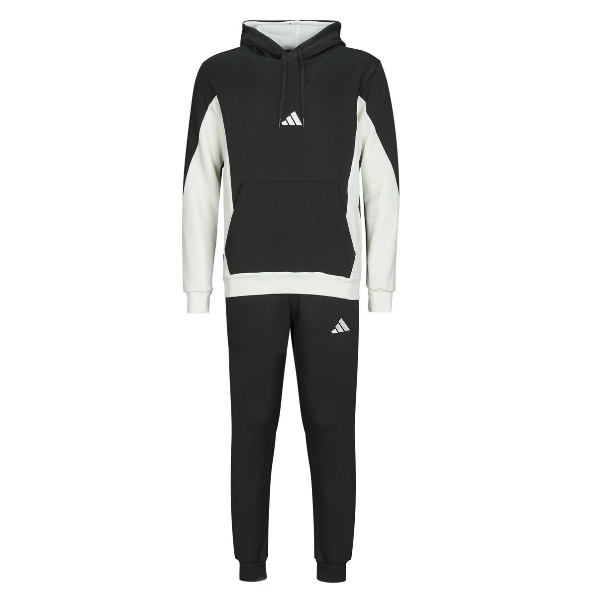adidas  Fleece Colorblock Hooded Tracksuit  Černá