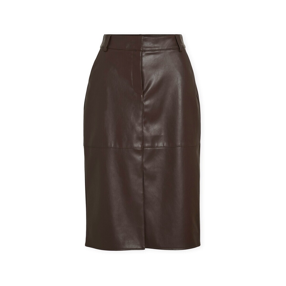 Vila  Noos Dagmar Midi Skirt - Coffee Bean  Hnědá