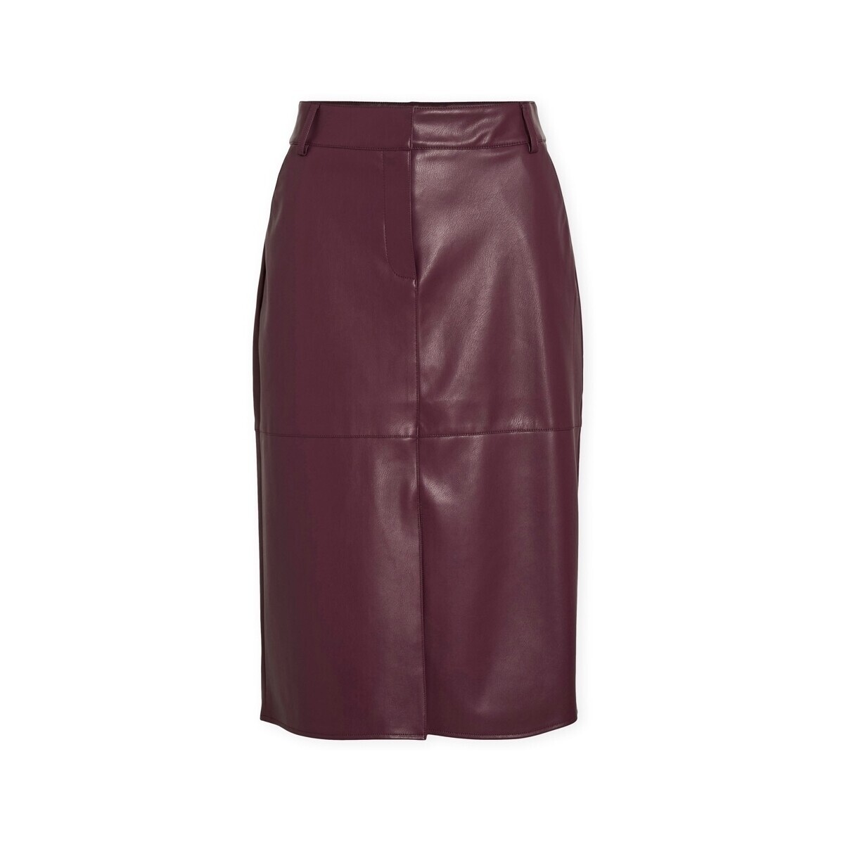 Vila  Noos Dagmar Midi Skirt - Fig  Bordó
