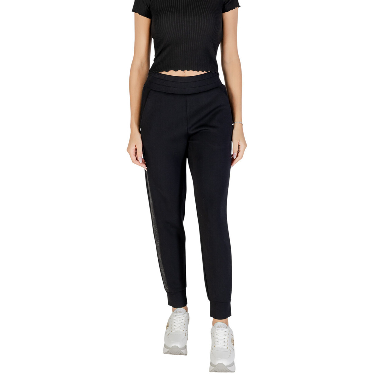 Guess  NEW VICTOIRE SCUBA PANT W5YB11 KBYE2  Černá