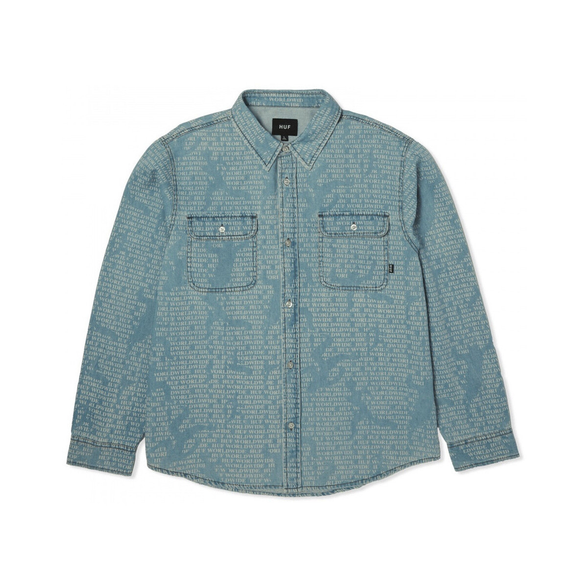 Huf  Chemise ceremony denim  Modrá