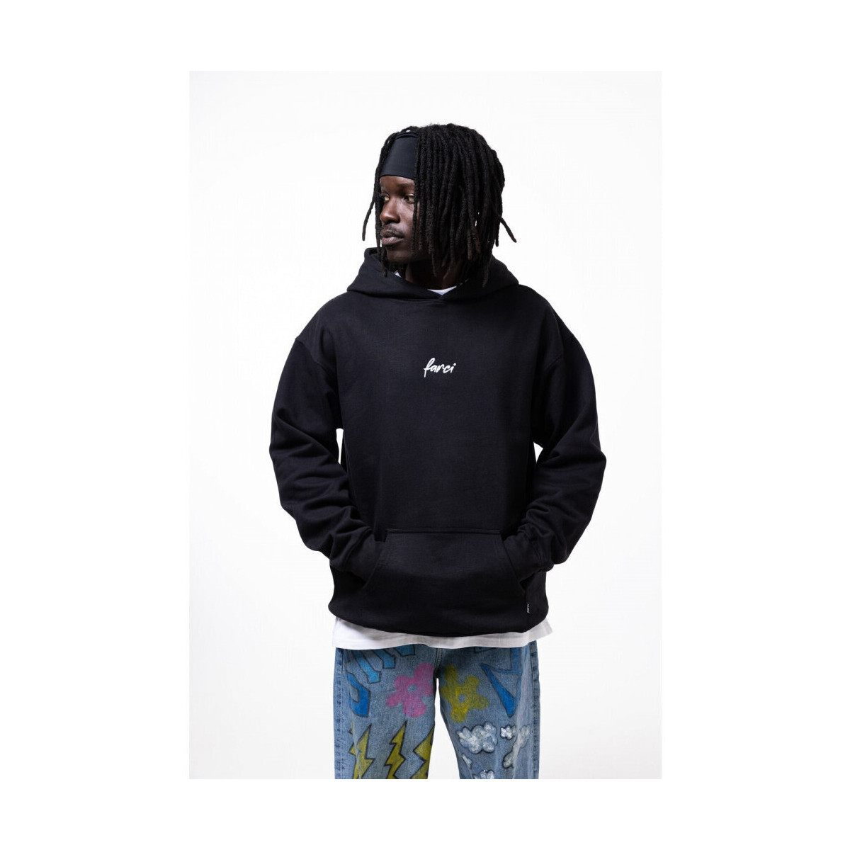 Farci  Hoodie motor  Černá