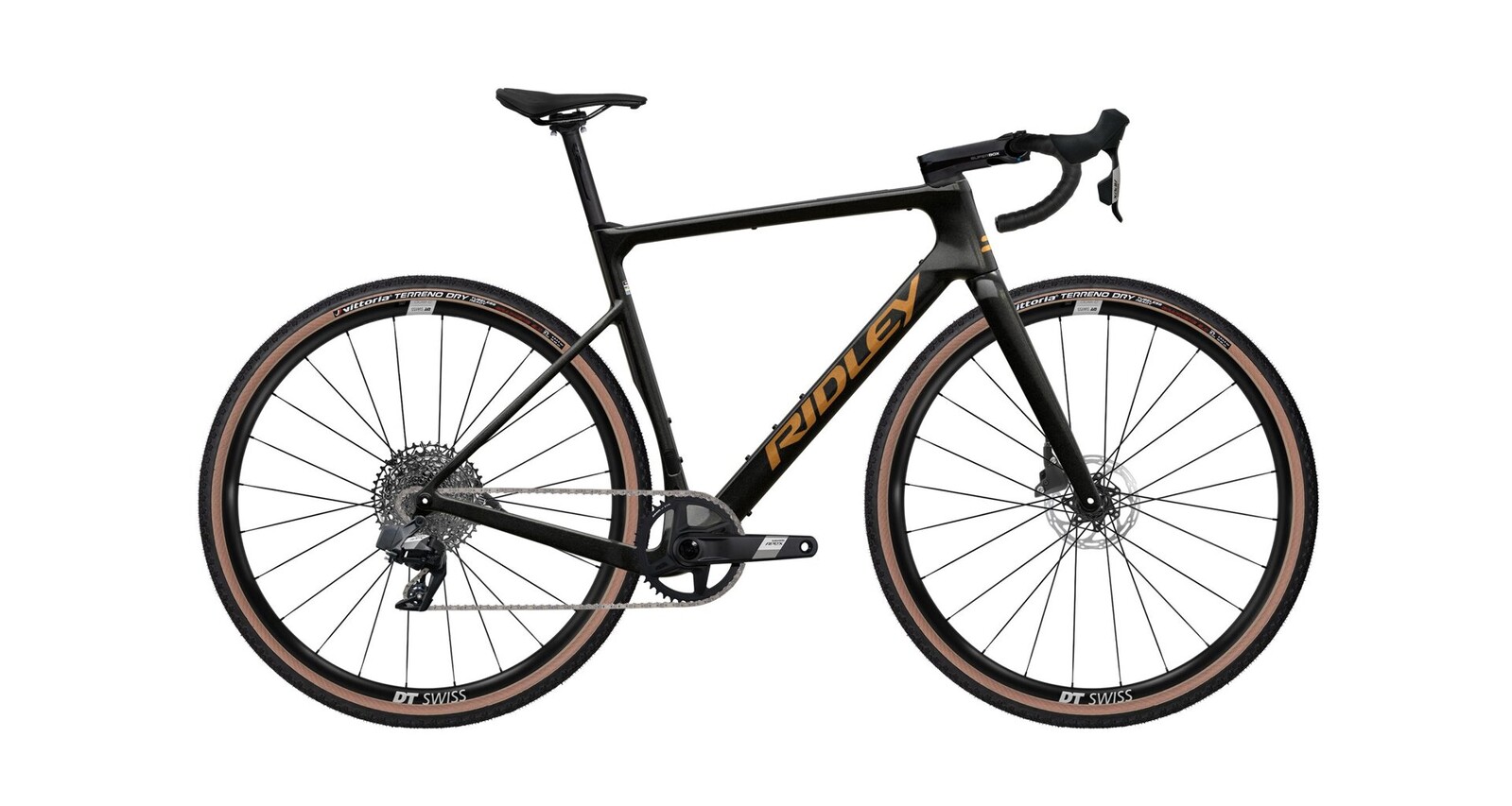 Ridley Astr Sram Apex AXS XPLR - Black Metallic / Bronze Gold Velikost: M