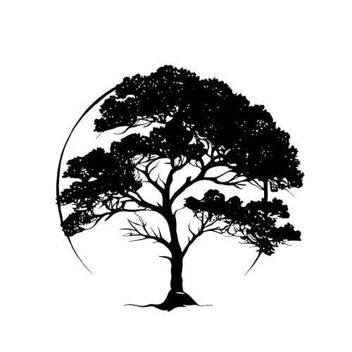 Kovová nástěnná dekorace 30 cm - Strom harmonie