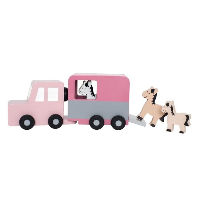 Přívěs s koníky růžový Jabadabado