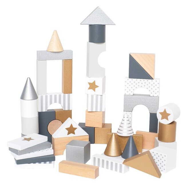 Stavební kostky stříbrné Jabadabado