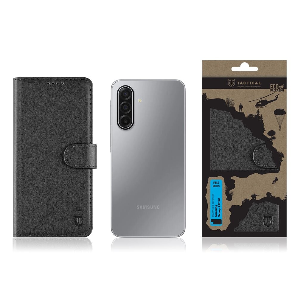 Flipové pouzdro Tactical Field Notes pro Samsung Galaxy A17 5G, černá