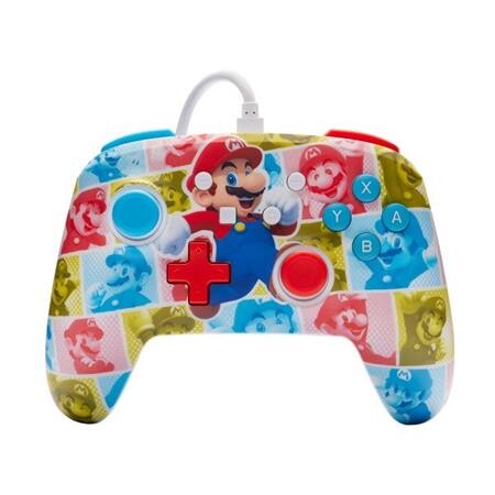 PowerA Vylepšený kabelový ovladač pro Nintendo - Super Mario - Mario Hero Reel