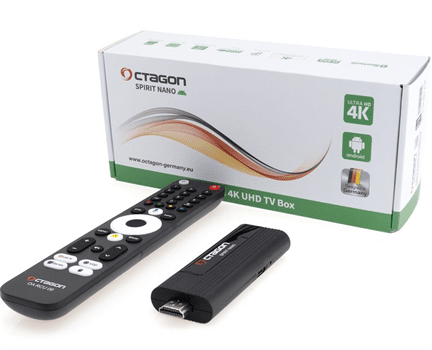 Android stick OCTAGON SPIRIT NANO 4K UHD HDR10+ ANDROID TV