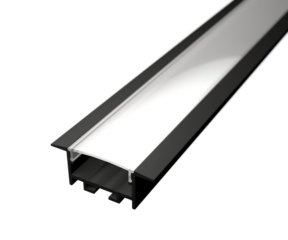 LED Solution Vestavný profil pro LED pásky V26 černý Vyberte variantu a délku: Profil bez difuzoru 2m LP320B