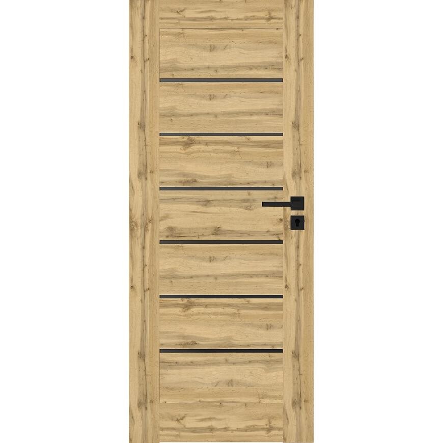 Interiérové dveře Campe 6*6 60L dub wotan 385 černá lacobel