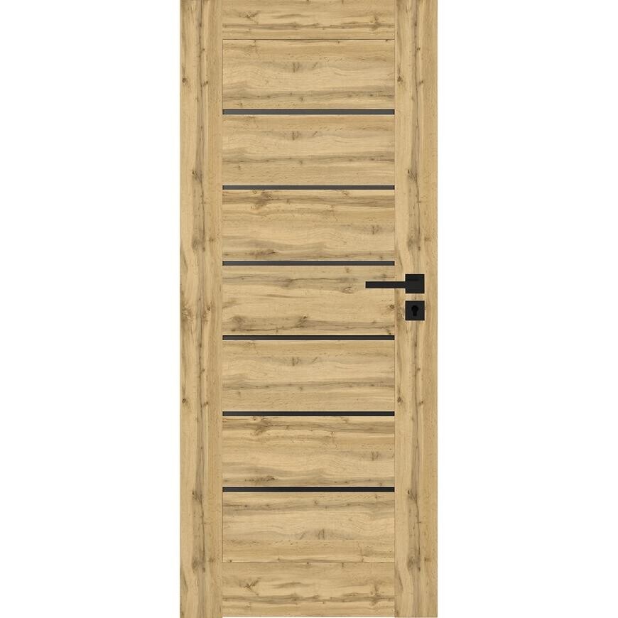 Interiérové dveře Campe 6*6 70L dub wotan 385 černá lacobel